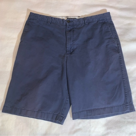 Banana Republic Shorts Mens 38 Emerson Chino Navy Blue 10" Flat Front - Picture 1 of 6